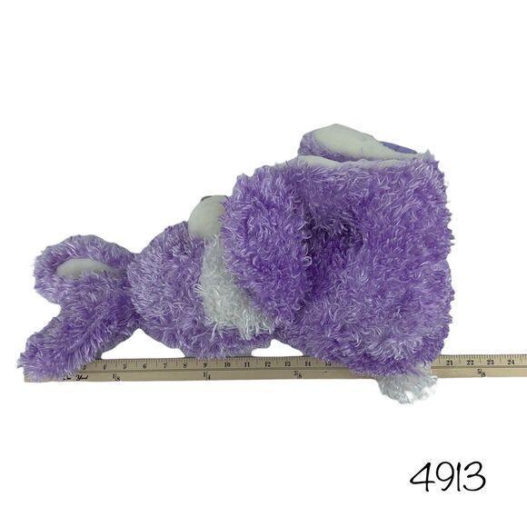 Dan Dee Easter Bunny Rabbit Soft Purple Satin Egg Big Feet Ears Bow Plush 20" - Picture 12 of 12